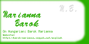 marianna barok business card